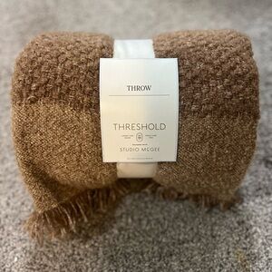 Threshold Textured Tan Throw Blanket